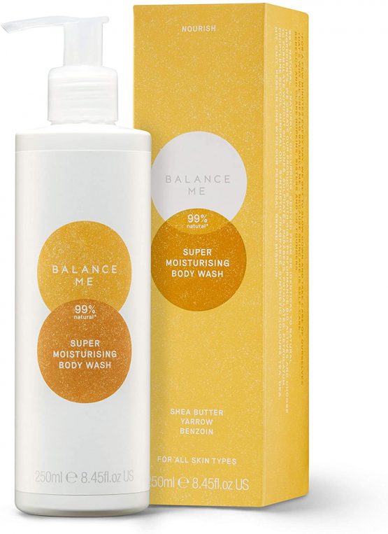 Balance Me Super Moisturising Hand & Body Wash | With Shea Butter | Soothing Hand Wash | Calming & Hydrating | For Sensitive Skin | Sulphate Free | Vegan Friendly & Cruelty Free | Made in UK | 250ml