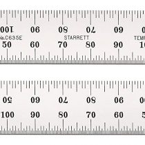 Starrett C635E-150 Satin Chrome Spring Tempered Steel Rule, 150mm