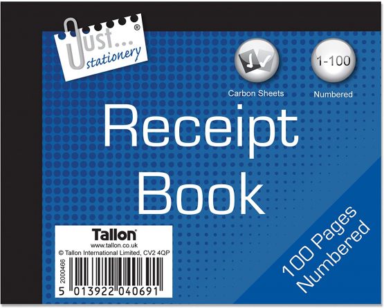 Just Stationery Receipt Book