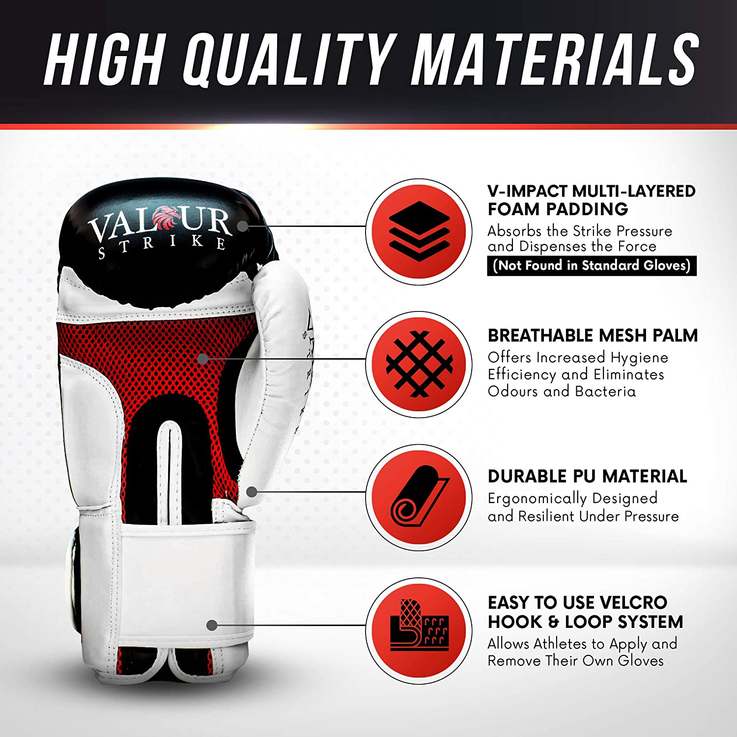 Valour Strike Boxing Gloves for Men Women Ladies Juniors & Kids Glove