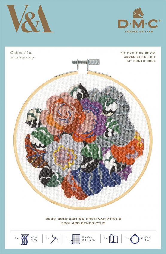 DMC V&A Art Flowers-Deco Composition from Variations, Various