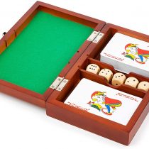 Small Foot 11363, Play Set with 2 Card Games and 5 dice, with Storage Box Toys, Multicolored