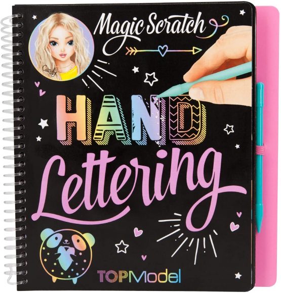 Depesche 11113 Colouring Book Magic Scratch Hand Lettering, TOPModel, Approx. 22 x 19.5 x 2 cm