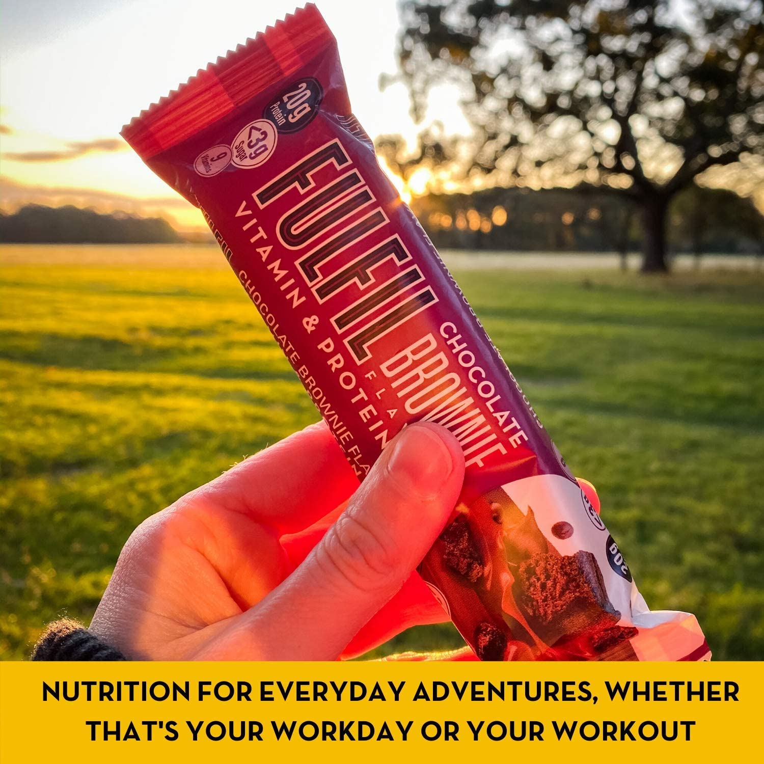Fulfil Vitamin and Protein Bar (15 x 55 g Bars) - Chocolate Brownie Flavour - 20 g High Protein, 9 Vitamins, Low Sugar - Image 2