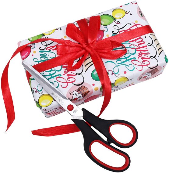 Belle Vous Scissors Multipack (10 Pack) - 19.5cm/7.68 inch Overall Length - Sharp Stainless Steel Blades - Soft Comfort Grip Handles - for Office and Home - Multipurpose Craft Scissors - Image 4