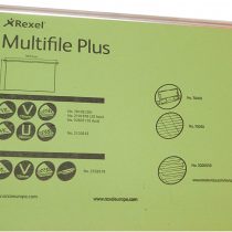 Rexel Foolscap Suspension Files with Tabs and Inserts for Filing Cabinets, 15 mm V-base, 100 Percent Recycled Manilla, Green, Multifile Plus, Pack of 20, 78102