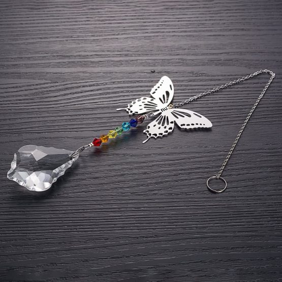 longsheng maple leaf Butterfly Pendant Chandelier Prisms Rainbow Beads Chakra Suncatcher Home Windows Decor,pack of 1 New Crystals (type2) - Image 4