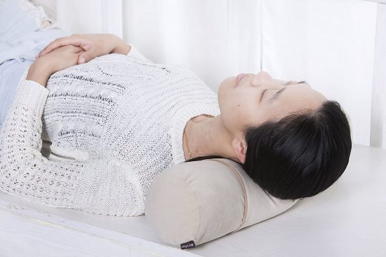 Cylinder Neck And Head Relax Pain Relief Pillow Cervical Round Roll 21"×5" Long Bolster For Back Sleeper Bed Sleeping Supports Leg Massage Pillow With Washable Pillowcase,Bamboo Charcoal Bag Included - Image 4