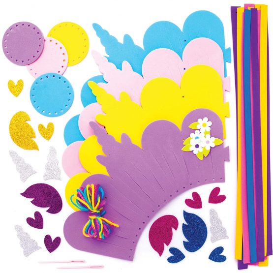 Baker Ross Unicorn Basket Weaving Kits — Ideal for Kids' Arts and Crafts, Educational Toys, Gifts, Keepsakes and More (4 Pack),AT383 - Image 3