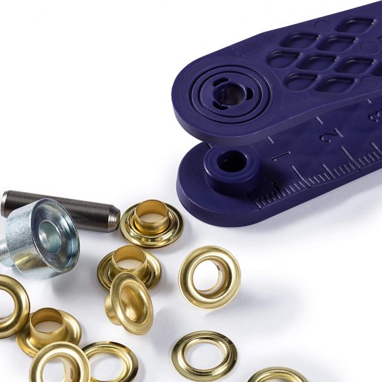 Prym Eyelets and Washers, Brass 5 mm Gold Colour, Nylon - Image 3