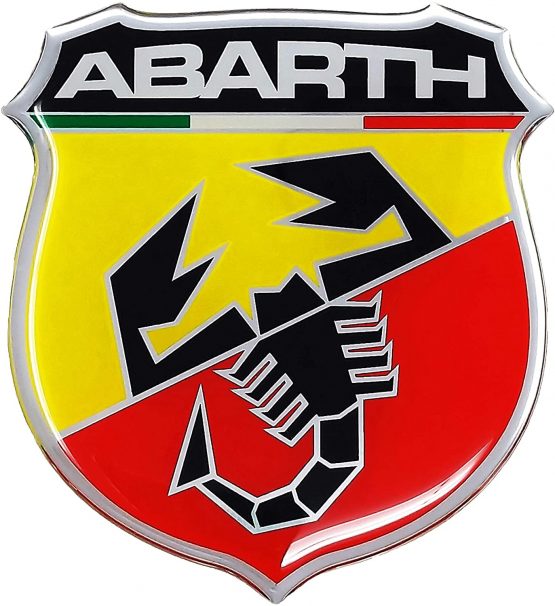 Abarth 3D Sticker Shield, 80 mm