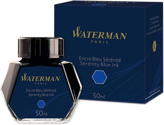 Waterman Fountain Pen Ink, Serenity Blue, 50 ml Bottle