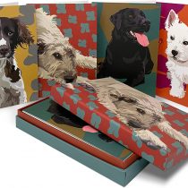 Dog Set Blank Greeting Boxed Notecards by Leslie Gerry