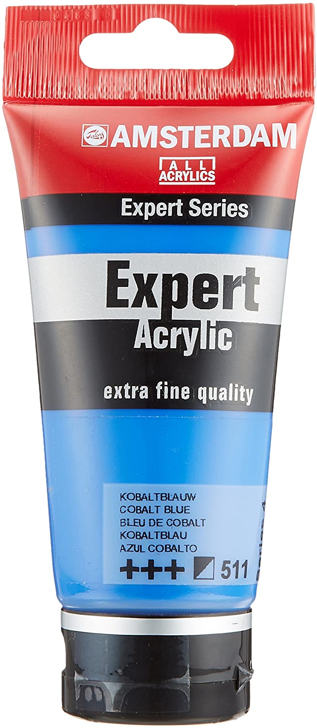 Amsterdam Expert Series Acrylic, Cobalt Blue 511-75 ml Tube, Heavy Body Texture, Artist Quality, Semi-Opaque