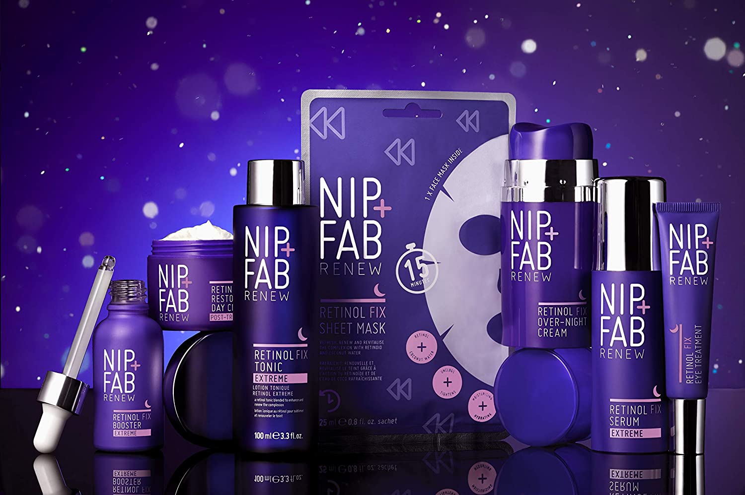 Nip + Fab Retinol Fix Booster Extreme 0.3% Retinol Liquid Drops for Face with Aloe Vera Anti-Aging for Fine Lines and Wrinkles 30 ml - Image 2