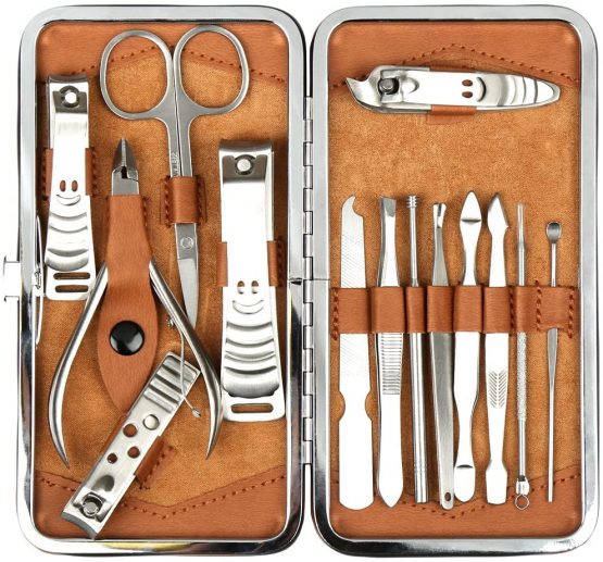 H&S Nail Clippers Manicure Set Grooming Kit for Thick Nails Cuticle Remover Toe Nail Toenail Care Cutter Pedicure Travel Tool Kit Set Men Women