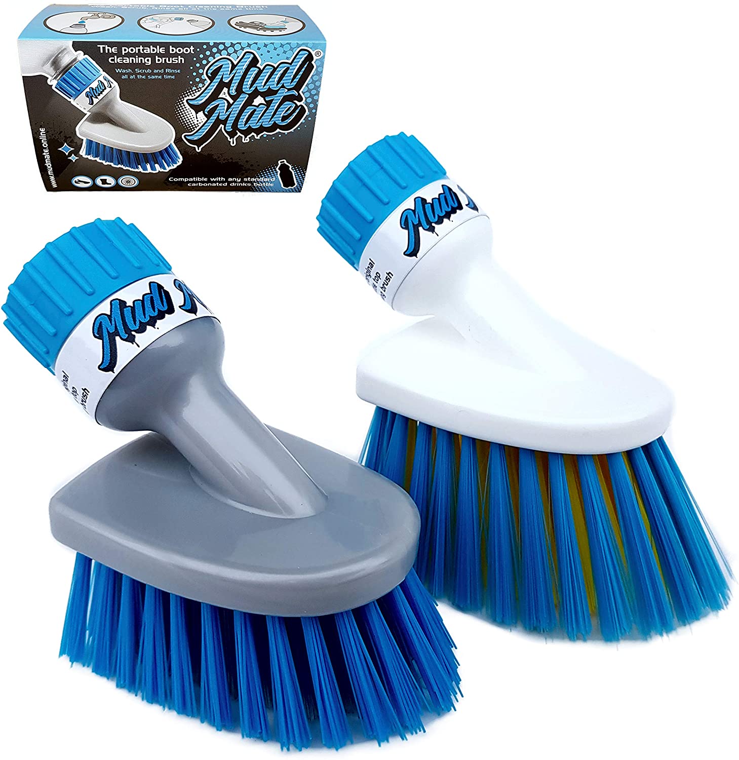 Mud Mate The ultimate 2 brush cleaning set. A Strong brush for FOOTBALL