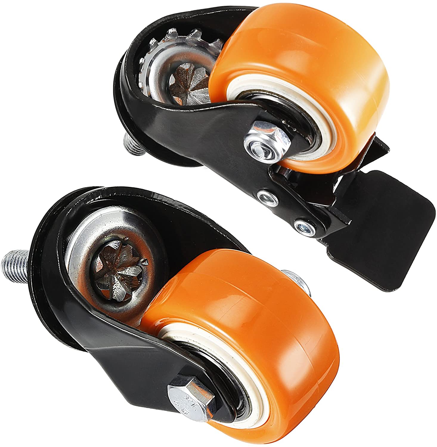 Sourcing Map 1.5 Inch Swivel Caster Wheels PU 360 Degree
