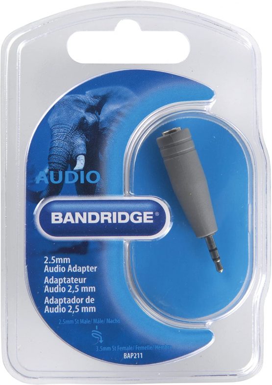 Bandridge 3.5mm Female to 2.5mm Male Audio Adapter