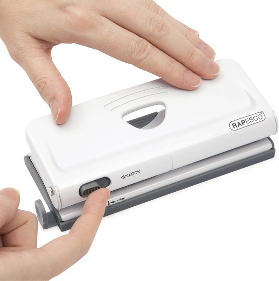 Rapesco 1321 Adjustable 6-Hole Organiser/Diary Punch, White - Image 4