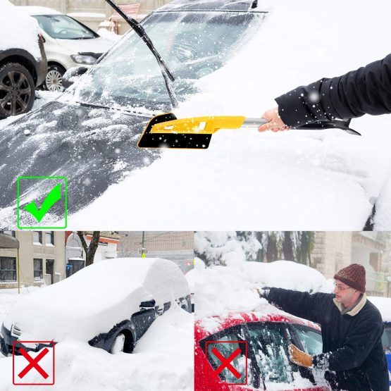DazSpirit Ice Scraper for Car, Windscreen Scraper with Towel Gift Snow