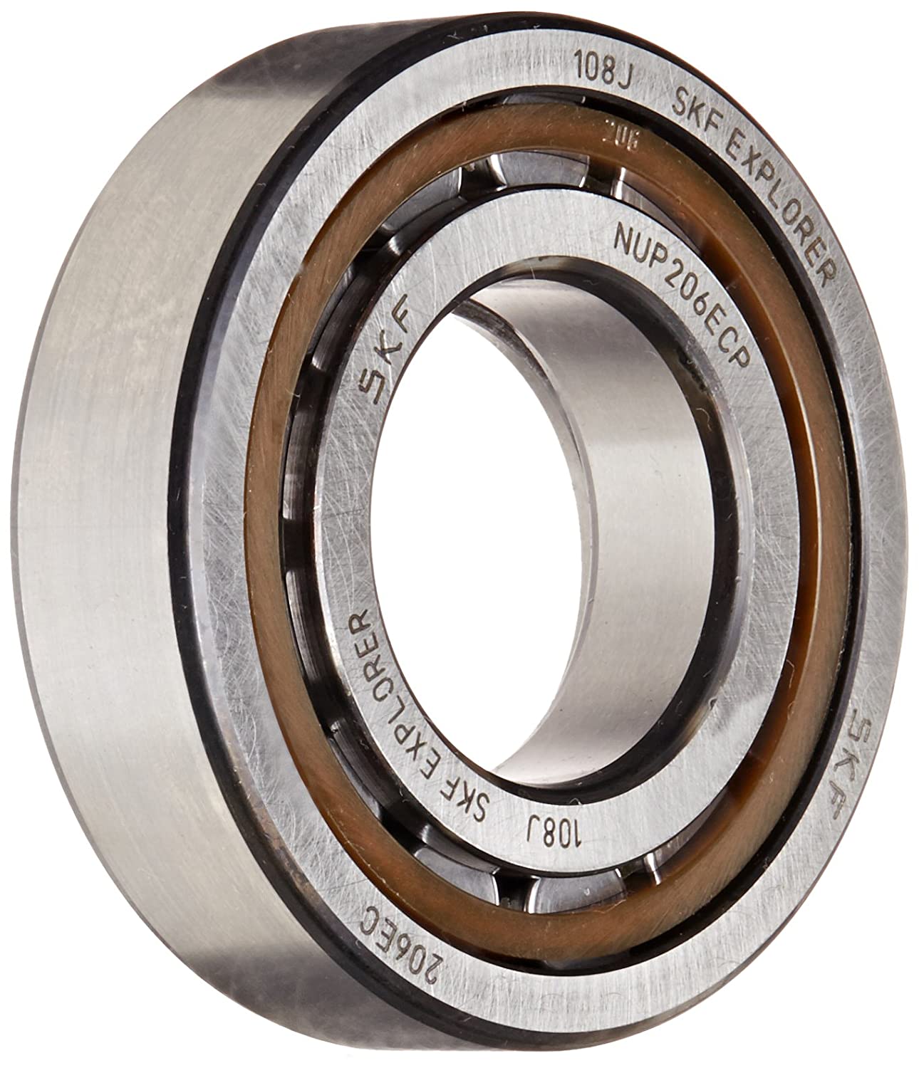 SKF Cylindrical Radial Roller Bearing, 30 ID, Bearing steel