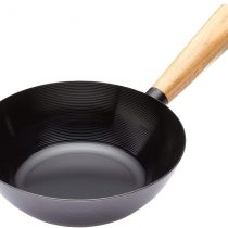 KitchenCraft World of Flavours 20 cm Non Stick Wok for Induction Hob, Suitable for All Heat Sources, Carbon Steel, Small