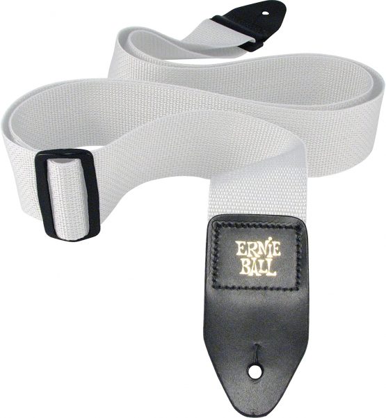 Ernie Ball P04036 White Polypro Guitar Strap, Adjustable 41" to 72"