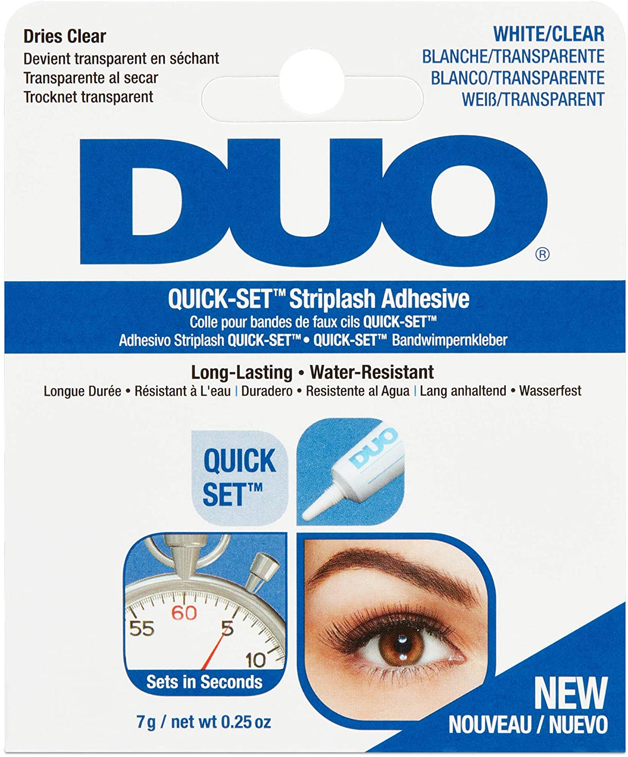 DUO Quick-Set Striplash Adhesive, Clear, 7 g (Pack of 1)