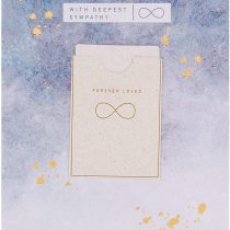 Sympathy Card with Keepsake from Hallmark - Contemporary Marbled Ink and Foil Design