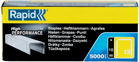 Rapid High Performance Staples, No.13, Leg Length 10 mm, 11840600 - 5000 Pieces