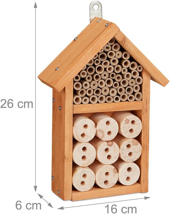 Relaxdays Insect Hotel Assembly Kit, Shelter for Bugs, Bees & Lacewings, Build Your Own, 26 x 16 x 6 cm, Yellow - Image 4