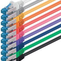 1aTTack 0.5m - CAT6a - network cable green - 10 pieces CAT 6 A patch cable 10000 Mbit s SFTP PIMF 500 MHz compatible with CAT5 CAT6 CAT7 CAT8 DSL Internet Switch Router