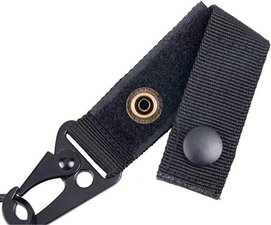 Azarxis Tactical Hanging Belt Webbing Carabiner Buckle Molle Strap Nylon Snap Hook Clip, Keychain Keyholder Ring Tactical Backpack Molle Clip for Climbing Hiking Outdoor (Army Green - Pack of 2) - Image 3