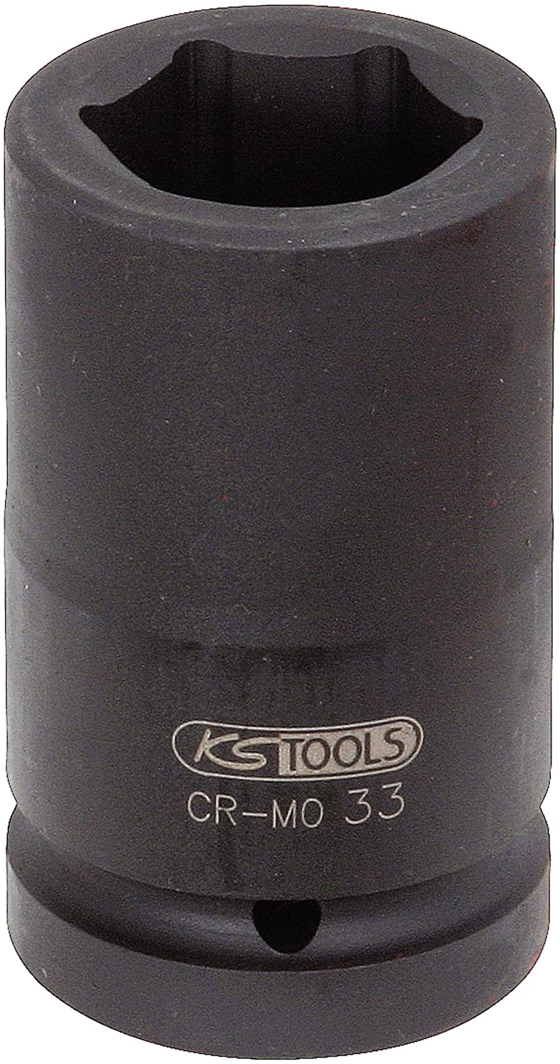 KS Tools 515.1833 Hex Impact Socket Deep 1-inch 33mm, 1" 33mm