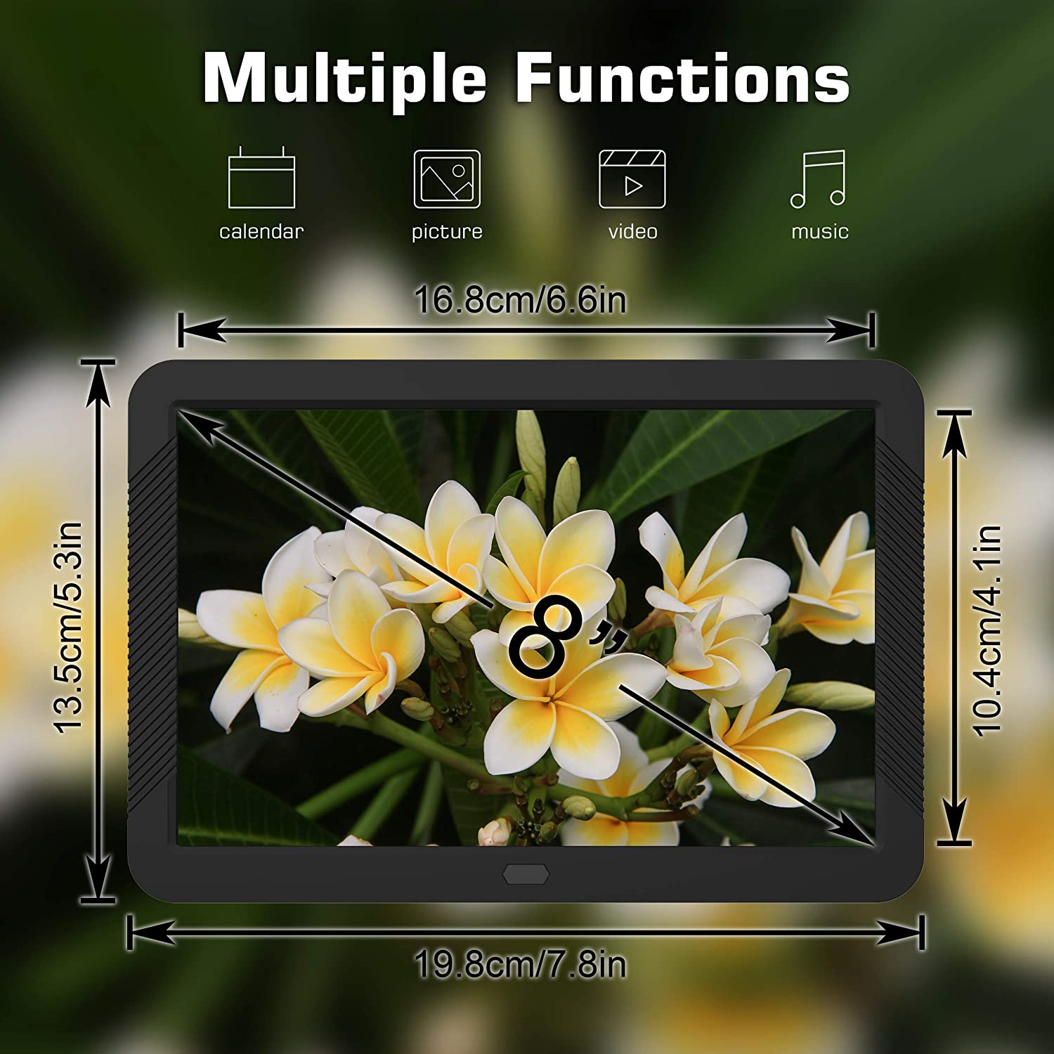 Digital Photo Frame 8 Inch NAPATEK Digital Picture Frame 1920×1080 High