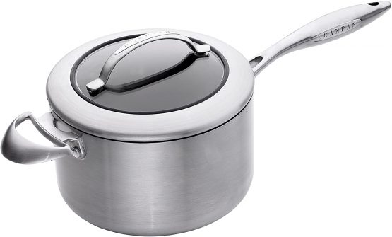 SCANPAN SP65232000 CTX 4qt Covered Sauce Pan, Stainless Steel, 3.5 liters, Silver