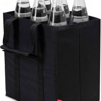 achilles 6er Bag, Bag for 6 x 1.5L Bottles, Black Bottle Holder, 25 cm x 17 cm x 27 cm