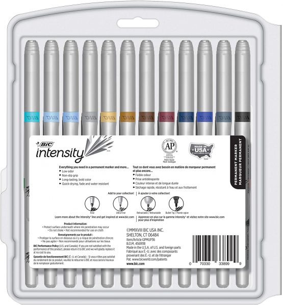 Bic Ink Mark-It Fine Point Permanent Markers 24 kg Assorted - Image 2