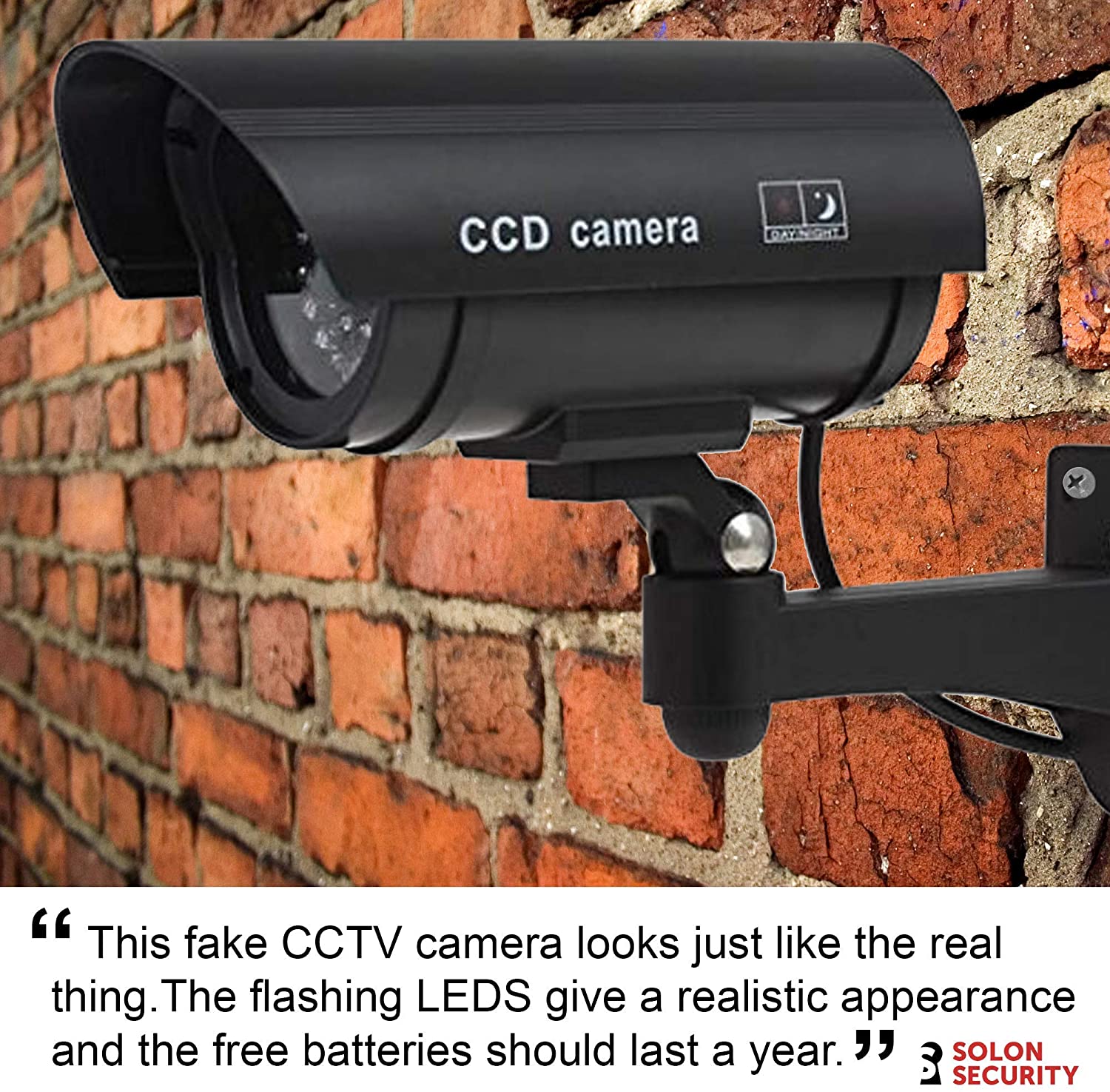 Dummy CCTV Camera Flashing LED Fake Outdoor Security Camera Fake