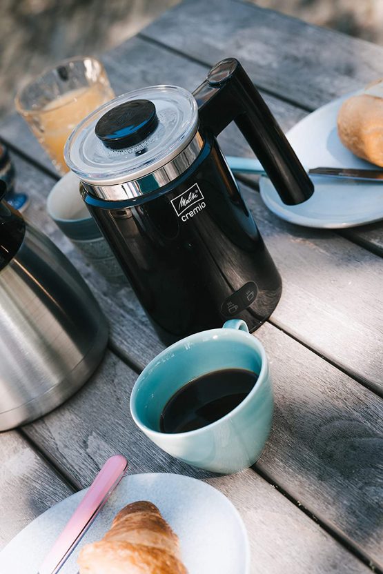 Melitta 6758122 Cremio II Milk Frother, Bamboo, 450 W, Black - Image 2