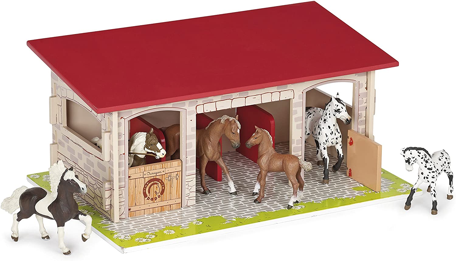 Papo, Horse Box Toy for Kids, Ages 3+, Equestrian World Collection, Creative Play Equestrian World
