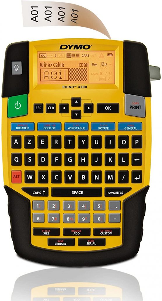 Dymo Rhino 4200 Professional Portable Electronic Label Printer, AZERTY Keyboard