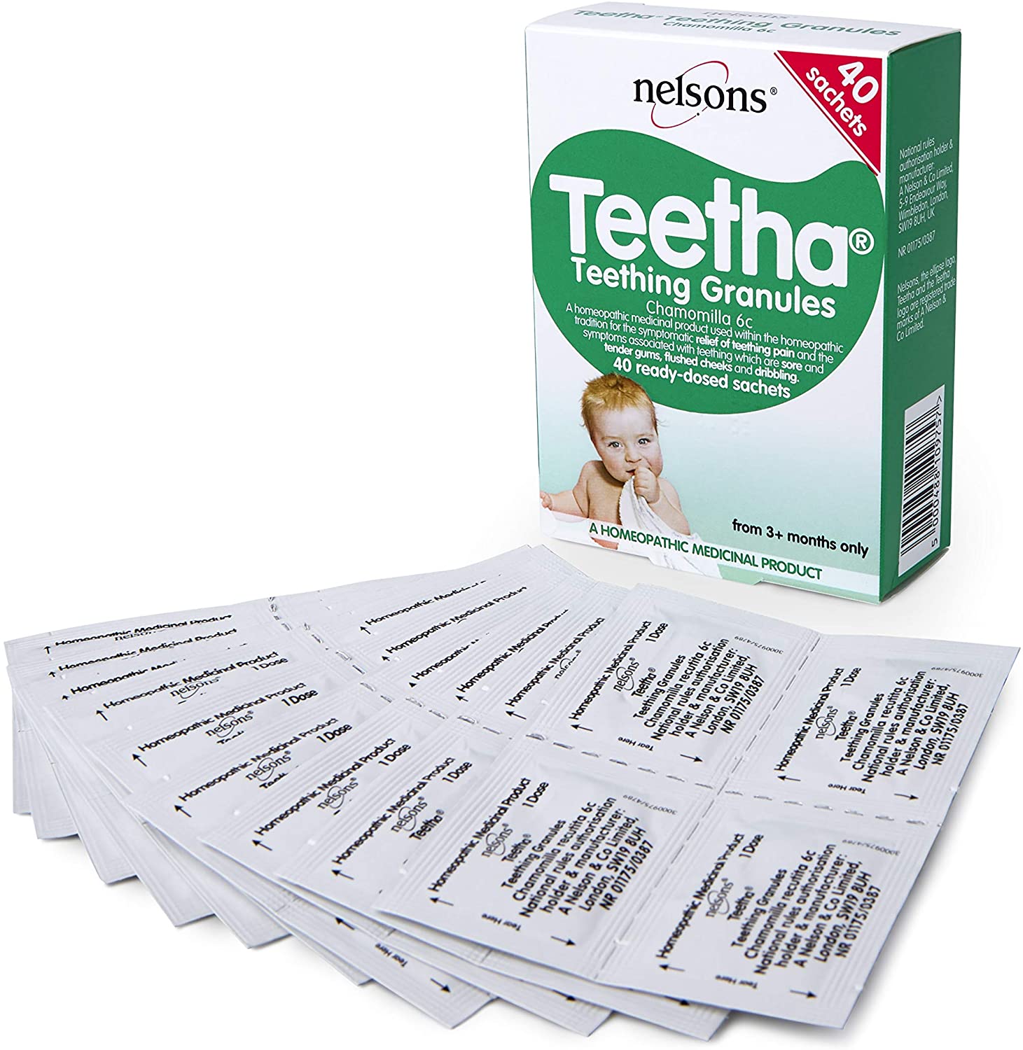 Teetha Baby Teething Granules (40 Sachets) 3+ Months, Homeopathic Relief For Soothing & Calming Teething Symptoms - Image 3