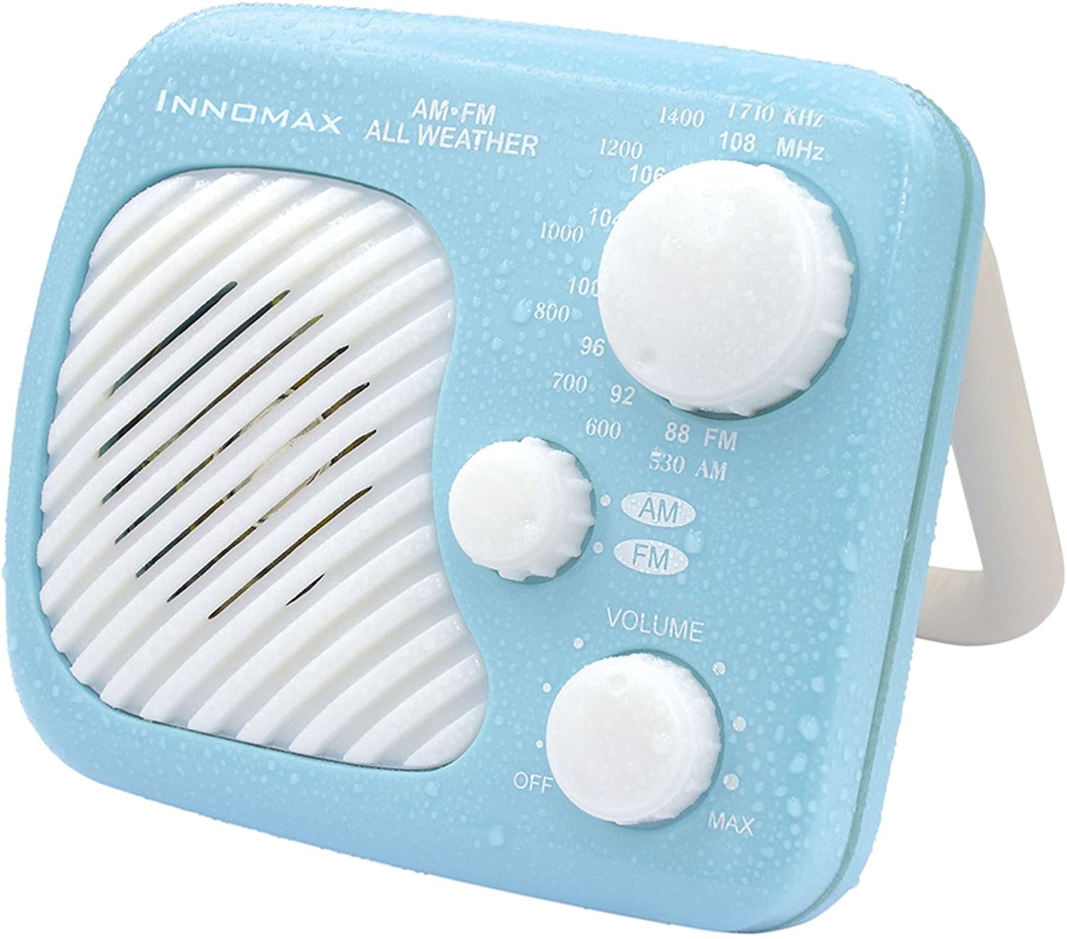 iNNOMAX Shower Waterproof AM/FM Radio, Splash Proof Radio with Speaker ...
