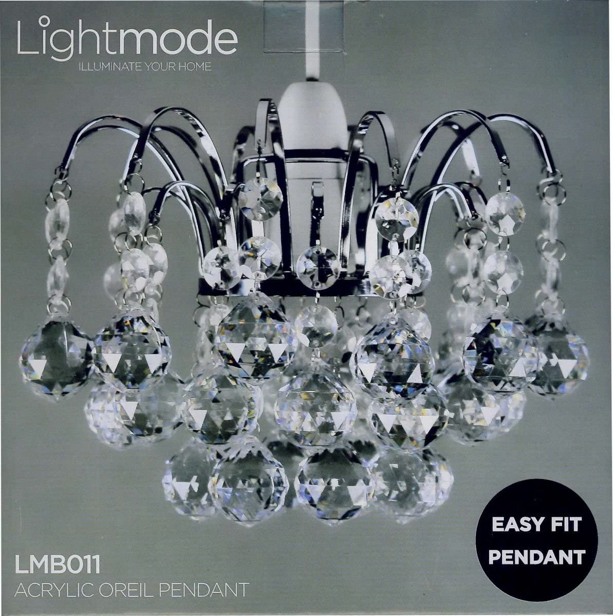 Lightmode Oreil Acrylic Ball Droplet Pendant Ceiling Light Lampshade Clear LMB011