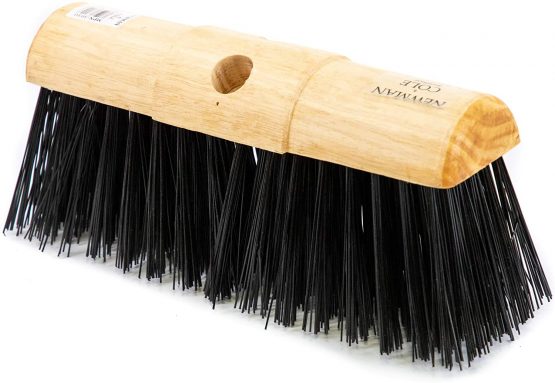 Newman and Cole 13" Poly Garden Broom Heavy Duty Saddle Sweeping Brush - Outdoor Garden Yard and Patio Broom (13" Poly Saddle Broom Head Only)