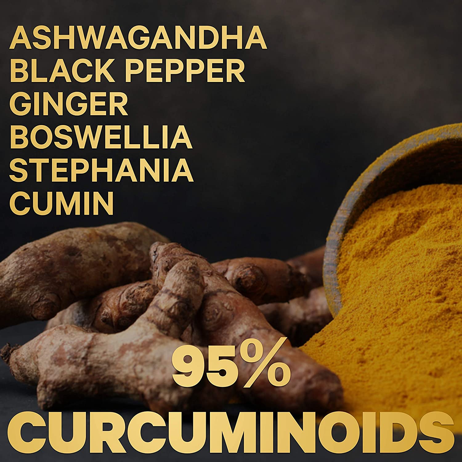 Codeage Fermented Turmeric with Essential Oils + Digestive Bitters + Adaptogenic Herbs for Improved Absorption Joint Support - Image 4