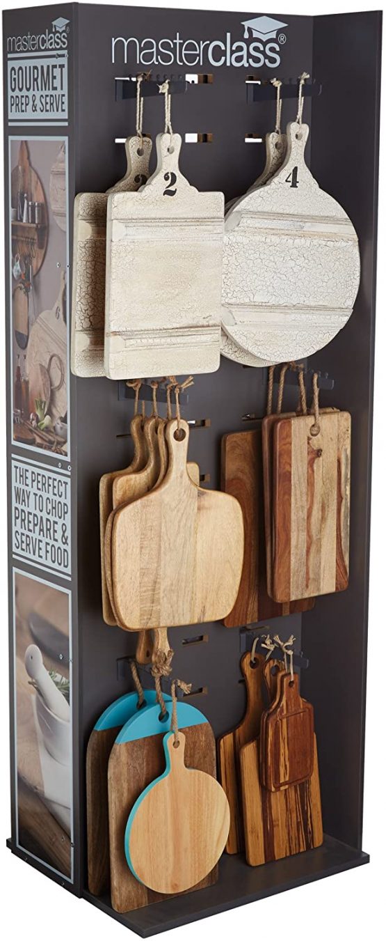 MasterClass Round Oak Wooden Serving Paddle / Antipasti Board, 30 x 40.5 cm (12" x 16") - Image 4