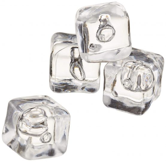 Acrylic Ice Cubes - Pack of 40 (approx.) Fake Ice Cubes, Decorative Ice Cubes, Plastic Ice Cubes, Display Ice Cubes, Photography Still Life